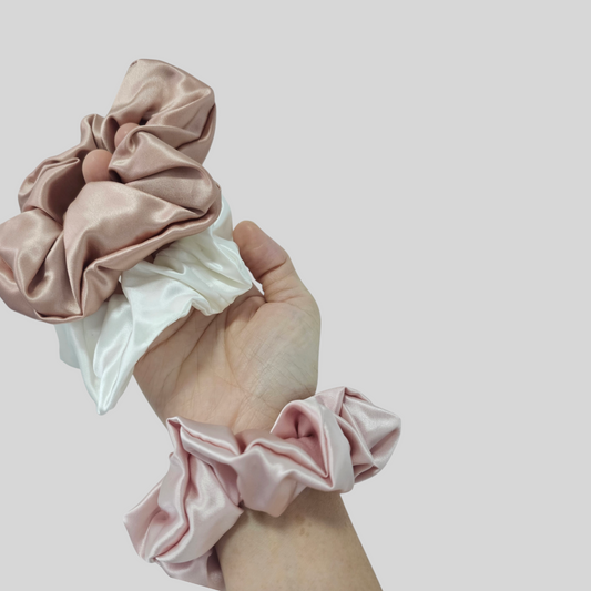 100% Silk Mulberry Scrunchies (Medium Size)