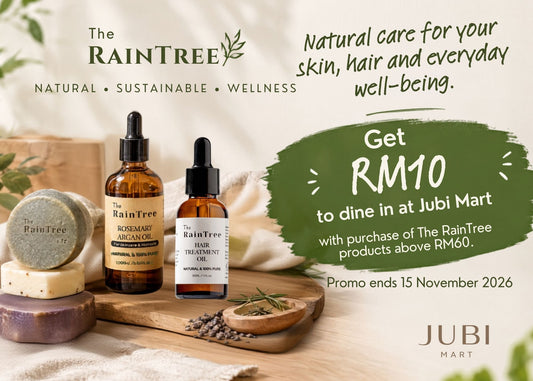 The RainTree x Jubi Mart RM10 voucher Dine In at Jubi Mart